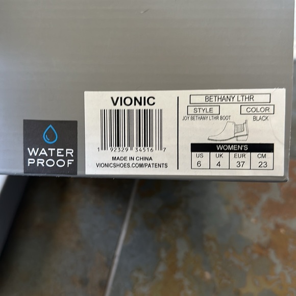 Vionic Bethany ankle boots booties sz 6 black leather - Picture 2 of 5